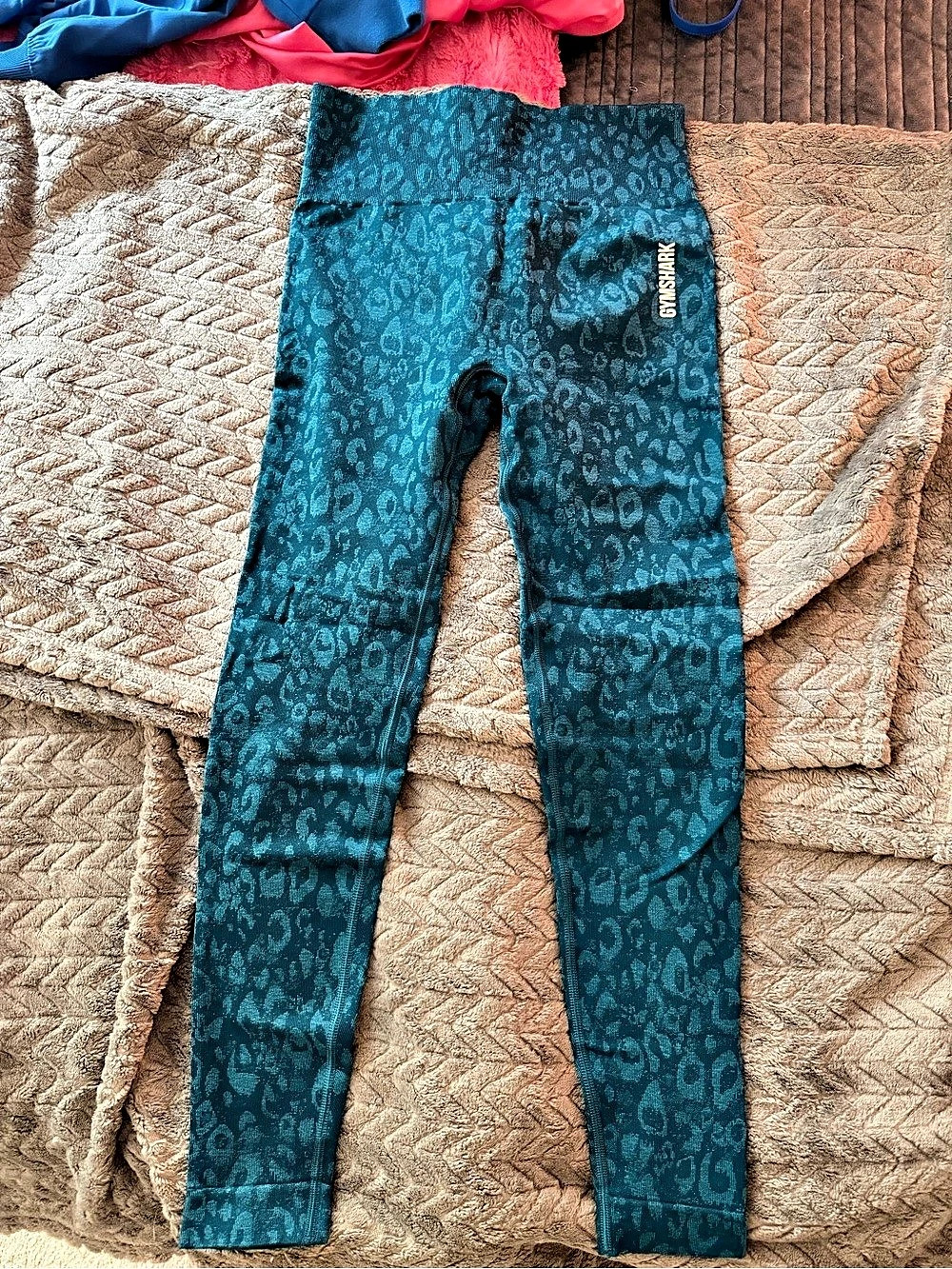 Gymshark Women's Animal Print Leggings in Blue